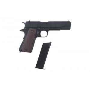 Страйкбольный пистолет GPM1911 - Black Tip GAS-GPM-191-BBB-ECM (G&G)